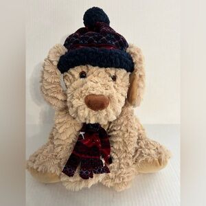 Gentle Treasures Kobie Puppy Dog with Hat and Scarf